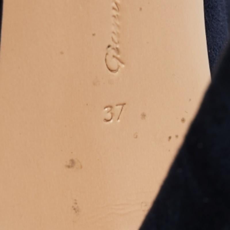 Gianvito Rossi Botines de ante azul marino Talla 37 en venta 2