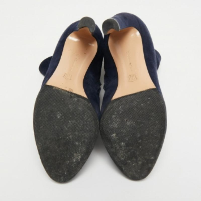 Gianvito Rossi Botines de ante azul marino Talla 37 en venta 3