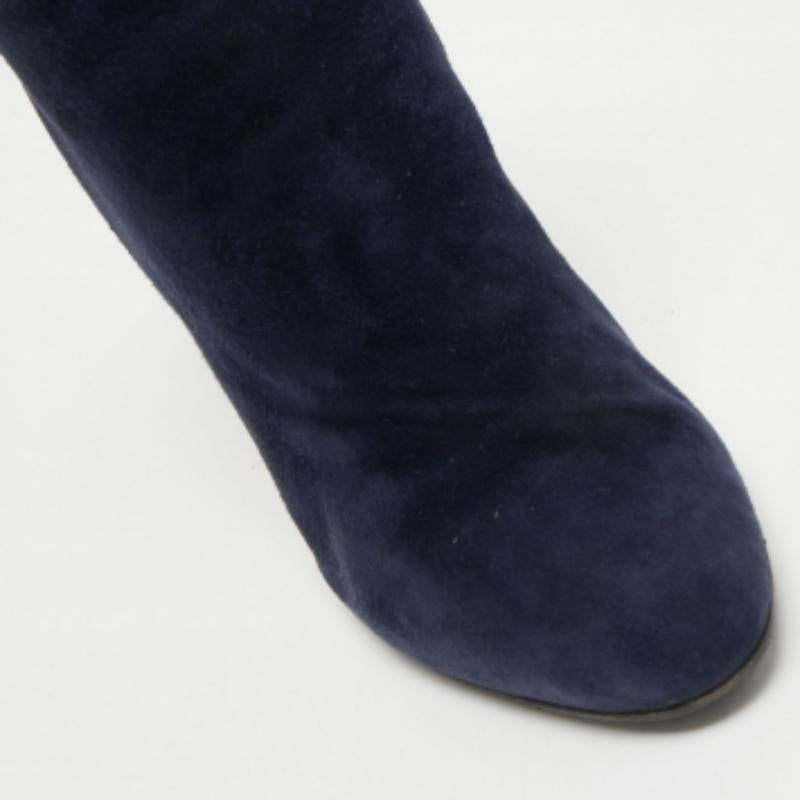 Gianvito Rossi Botines de ante azul marino Talla 37 en venta 4