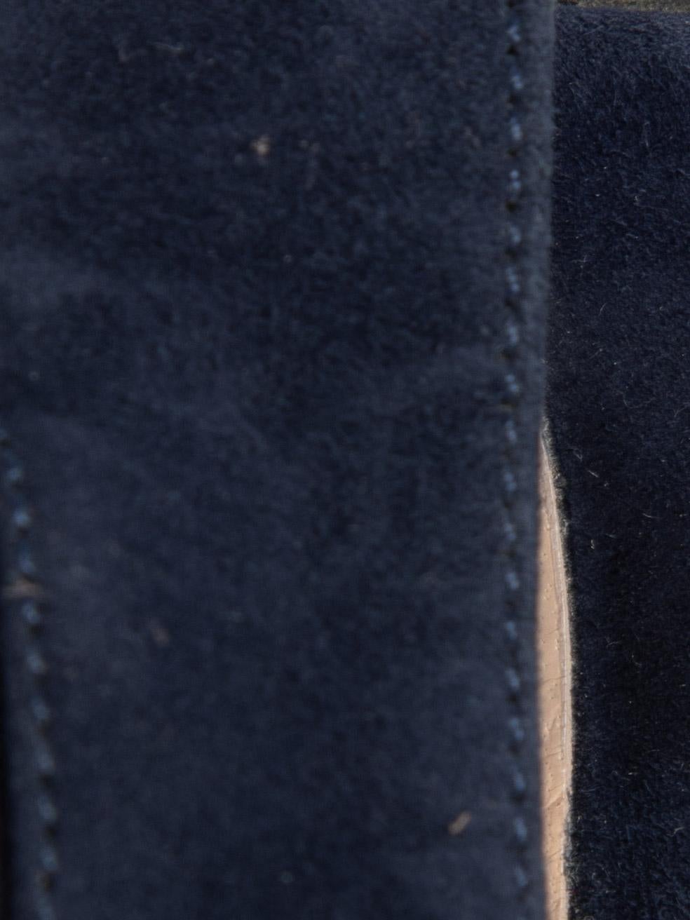 Donna Gianvito Rossi Navy Suede Strappy Tie Sandals Taglia IT 38.5 in vendita