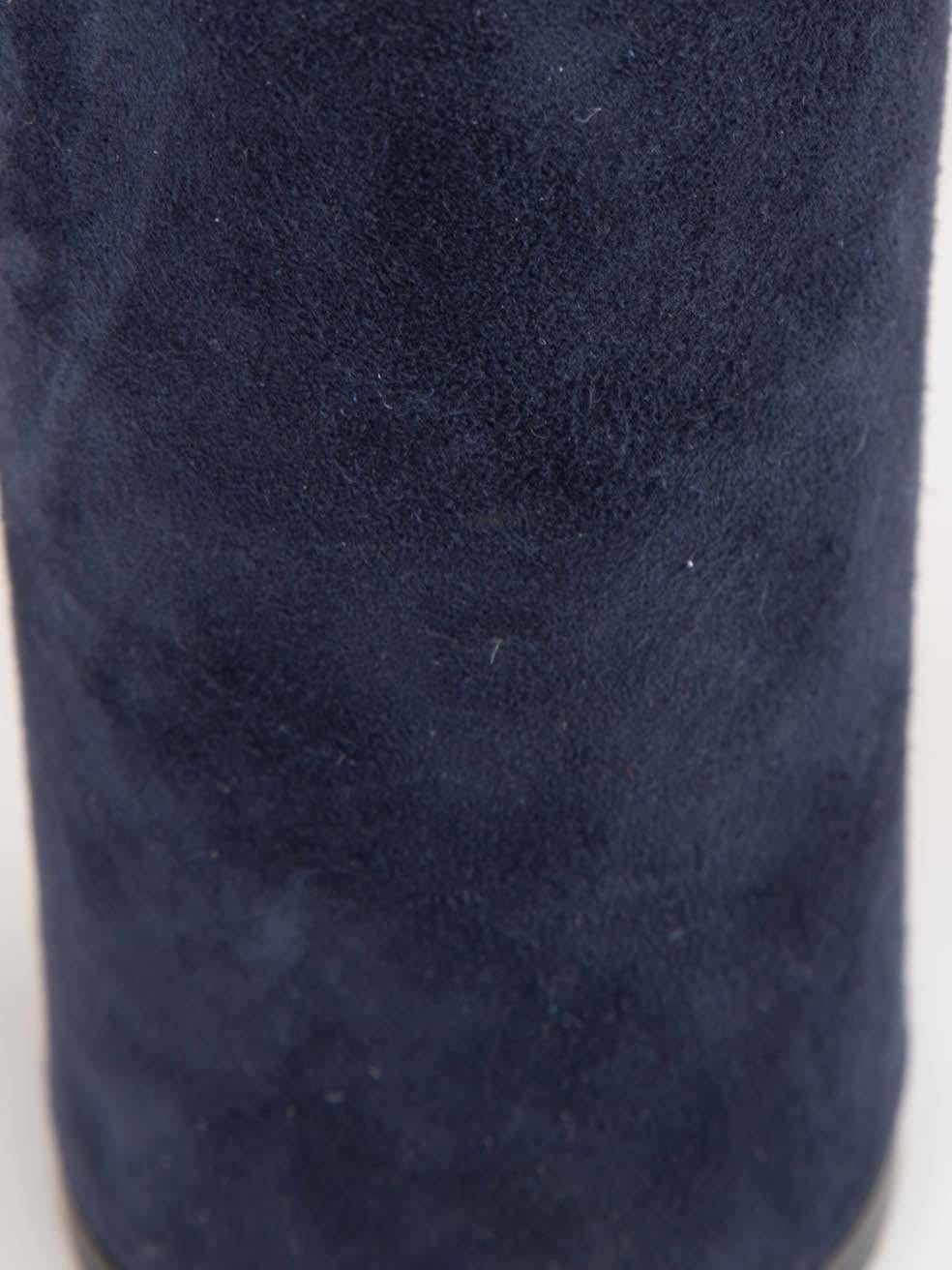 Gianvito Rossi Navy Suede Strappy Tie Sandals Taglia IT 38.5 in vendita 1