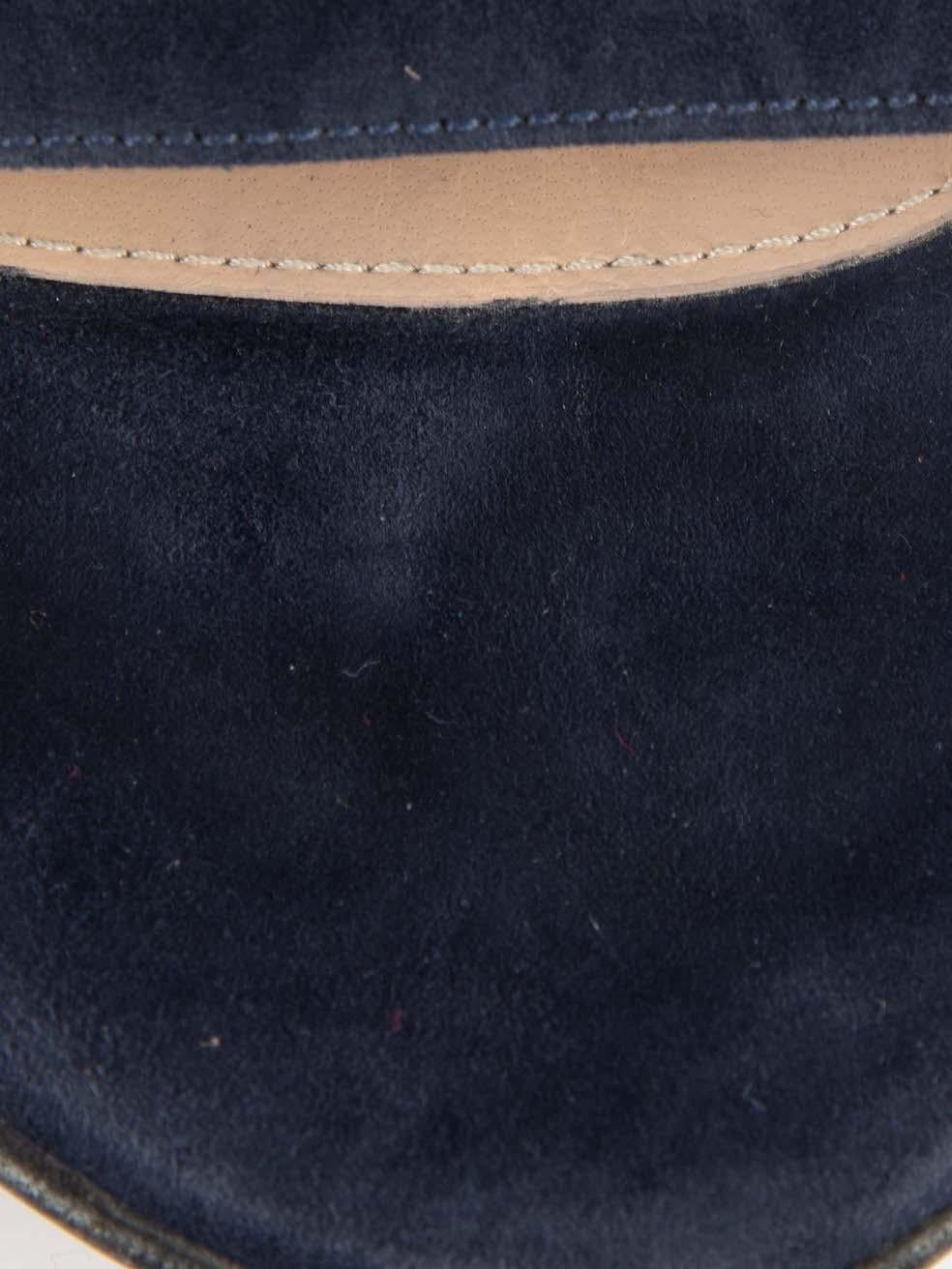 Gianvito Rossi Navy Suede Strappy Tie Sandals Taglia IT 38.5 in vendita 2