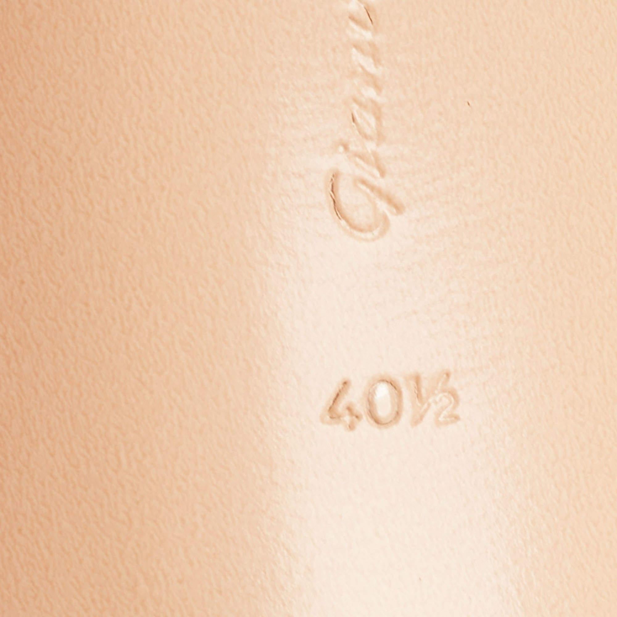 Gianvito Rossi Orange Leather Ankle Strap Size 40.5 2