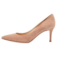 Gianvito Rossi Pink Suede Gianvito Pumps Size 37.5
