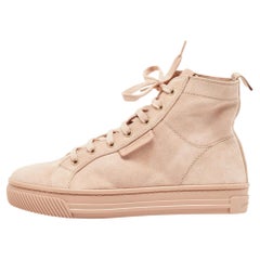 Gianvito Rossi Pink Suede High Top Sneakers 