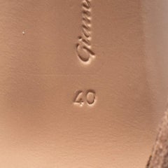 Gianvito Rossi Pink Suede Vamp Booties Size 40