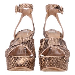 Gianvito Rossi Platform Snakeskin Sandals