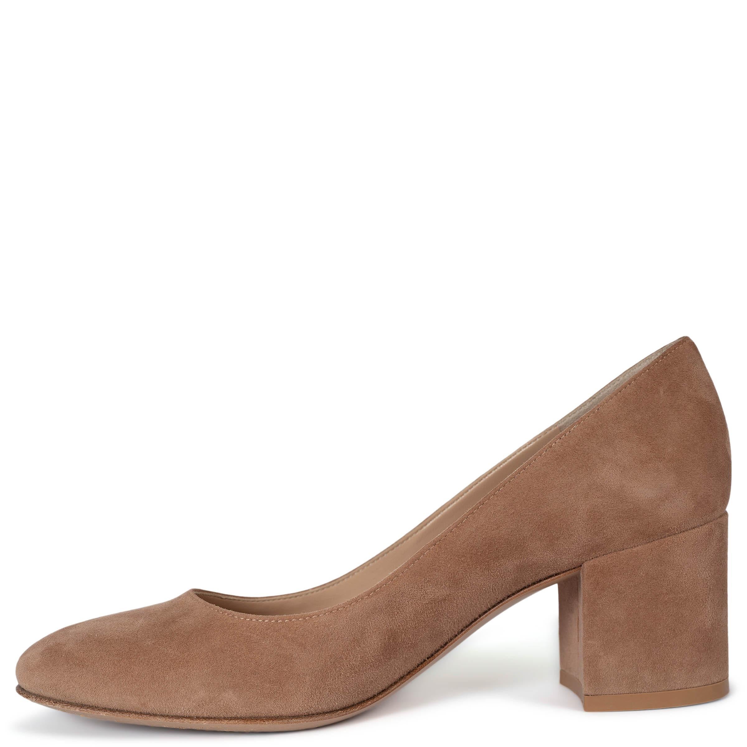 GIANVITO ROSSI Praliné ante marrón GILDA 60 TACÓN BLOQUEADO Zapatos de tacón 36 Marrón en venta