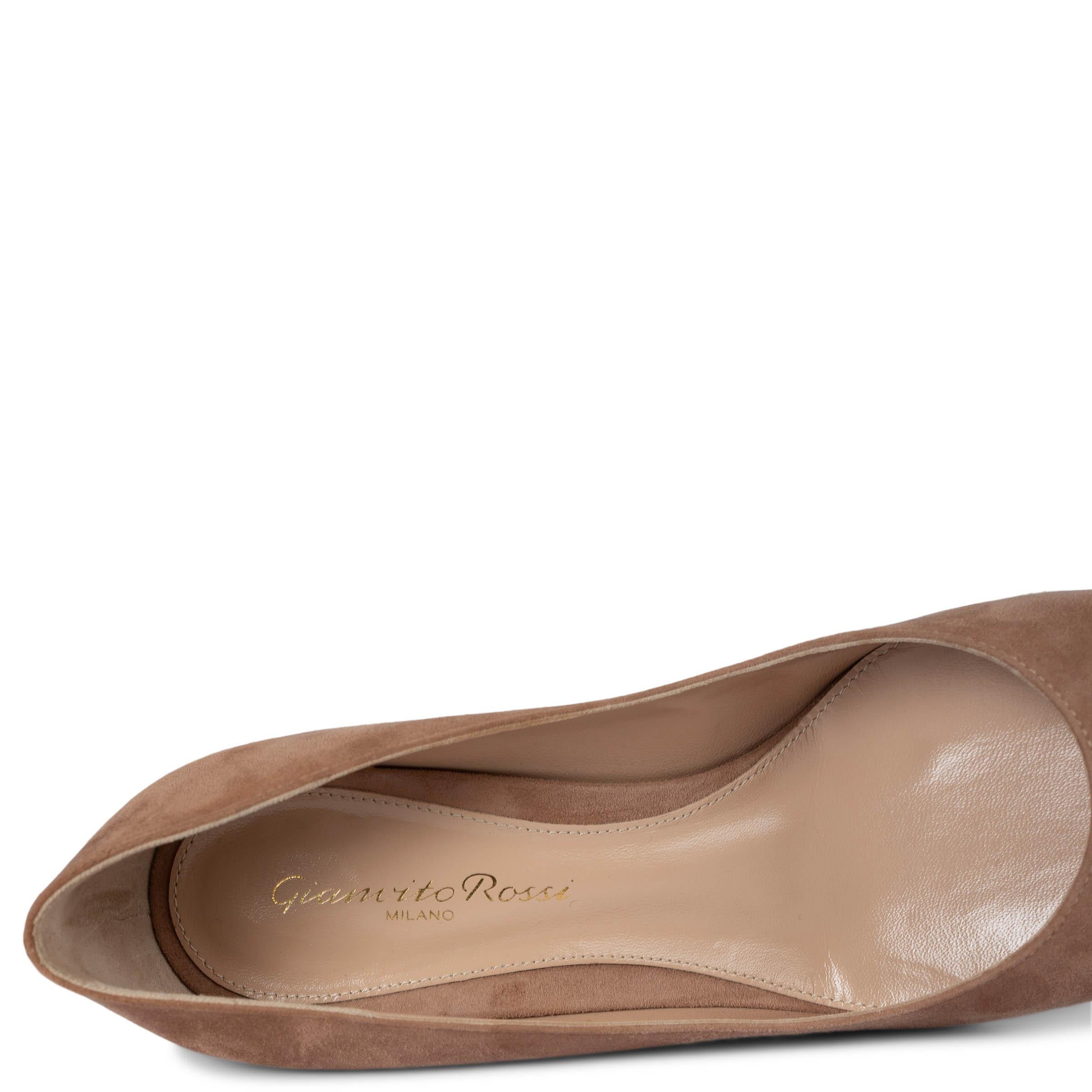 GIANVITO ROSSI Praliné ante marrón GILDA 60 TACÓN BLOQUEADO Zapatos de tacón 36 en venta 1