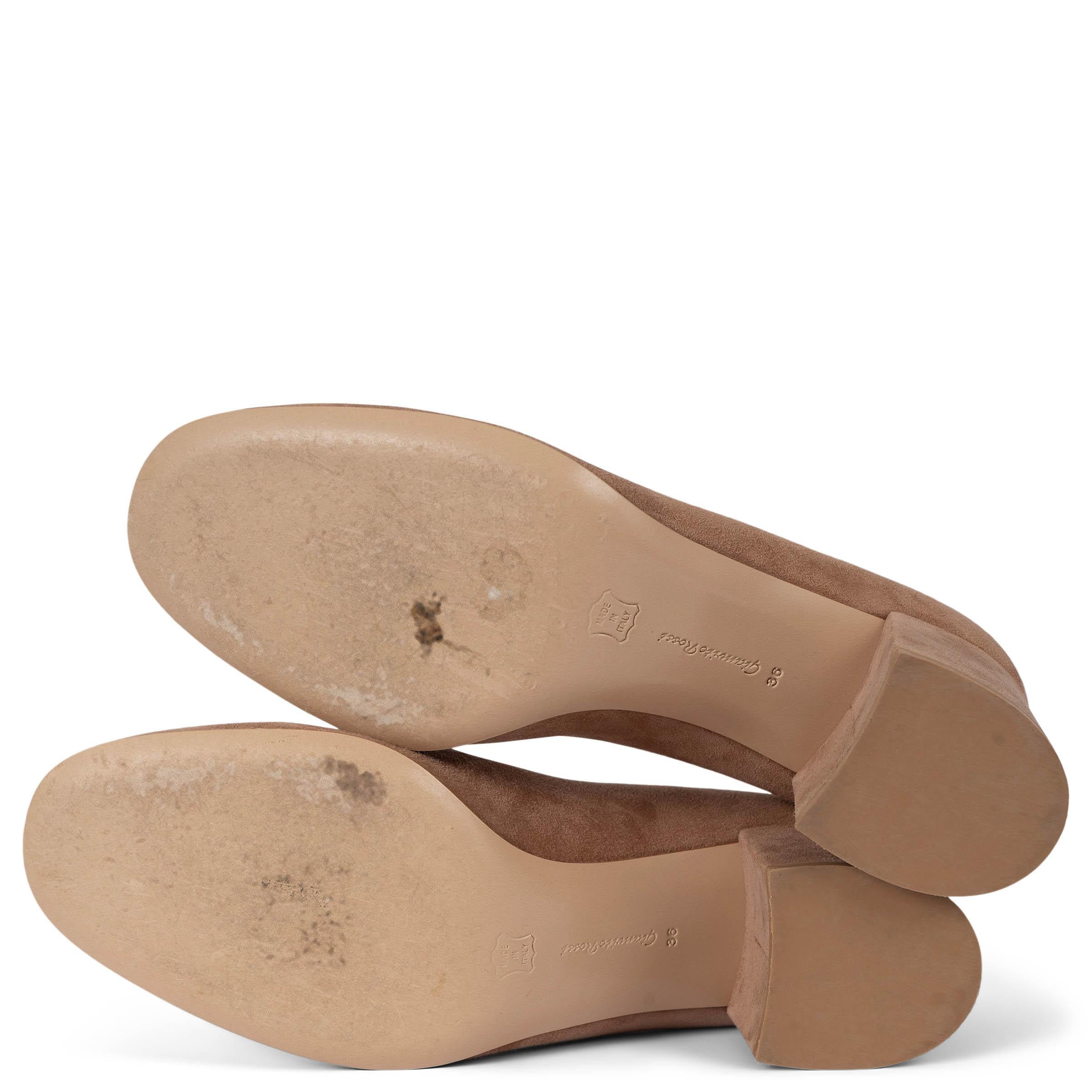 GIANVITO ROSSI Praliné ante marrón GILDA 60 TACÓN BLOQUEADO Zapatos de tacón 36 en venta 2