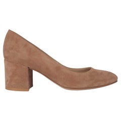 GIANVITO ROSSI Praline braun Wildleder GILDA 60 BLOCK HEEL Pumps Schuhe 36