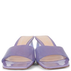 GIANVITO ROSSI purple plexi COSMIC 55 GLASS MULE Sandals Shoes 38.5