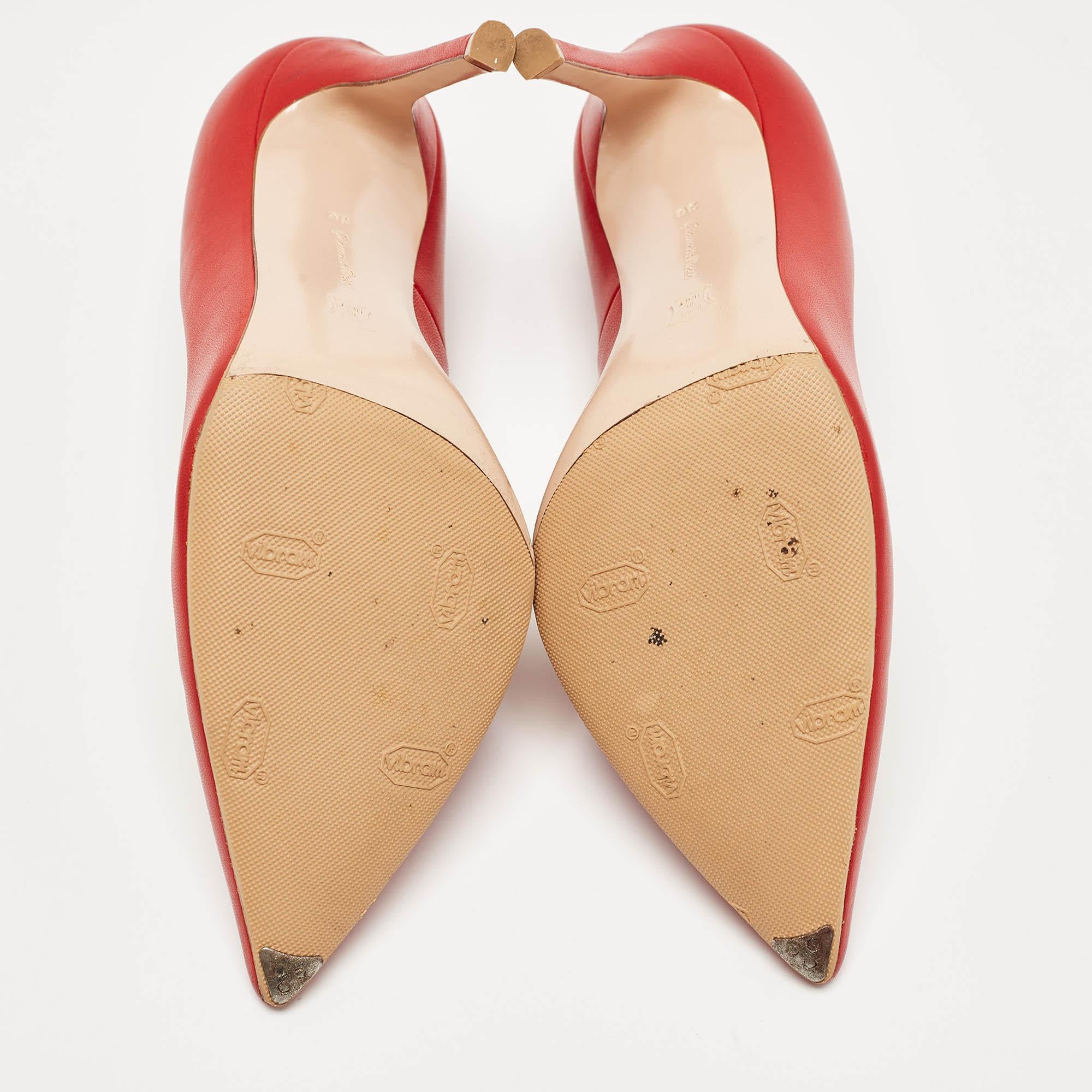 Gianvito Rossi Red Leather Gianvito Pumps Size 36 2