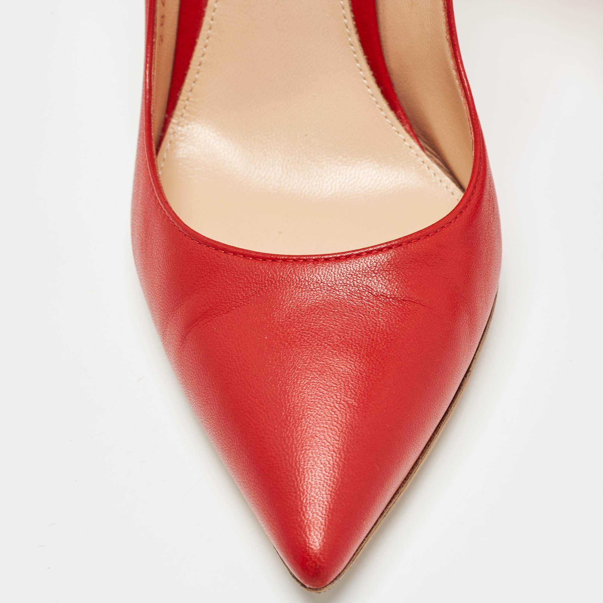 Gianvito Rossi Red Leather Gianvito Pumps Size 36 3