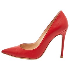 Gianvito Rossi Red Leather Gianvito Pumps Size 36