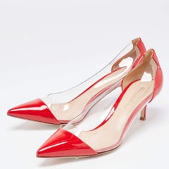 Gianvito Rossi escarpins en plexiglas verni rouge et PVC taille 38,5