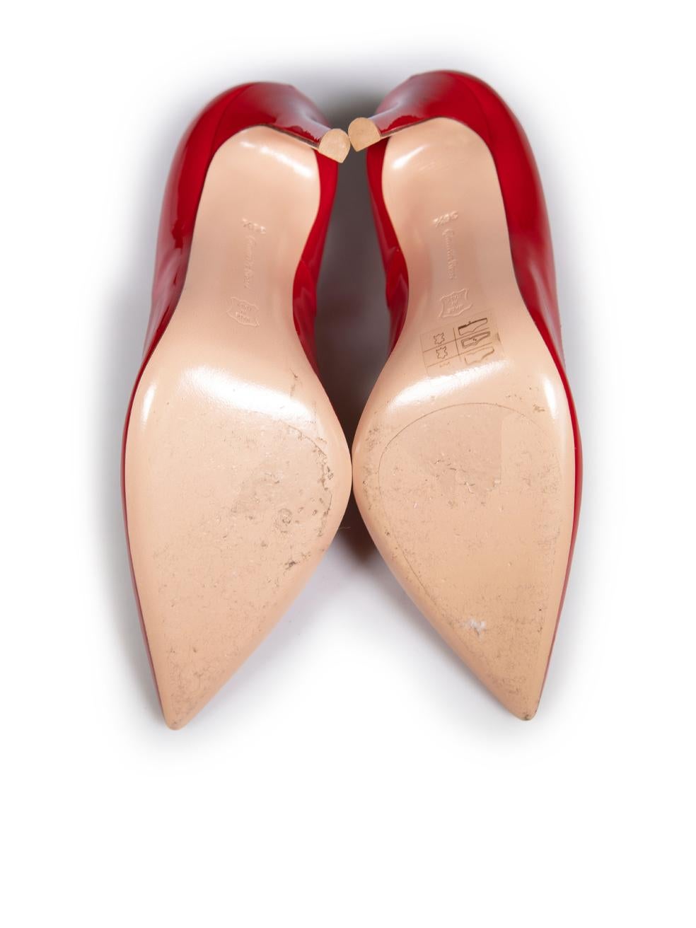 Gianvito Rossi - Talons à bout pointu en cuir verni rouge, taille IT 36,5 Pour femmes en vente