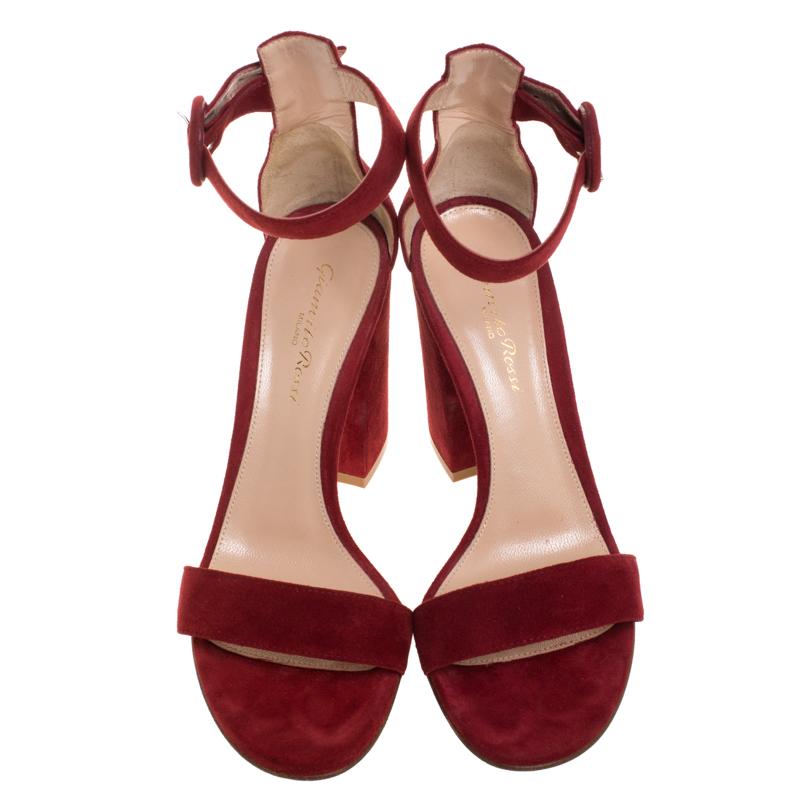 dark red sandals