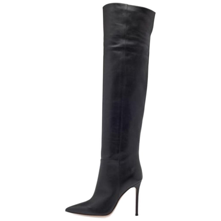 Gianvito Rossi Rennes 85 Leather Over-The-Knee Boots at 1stDibs