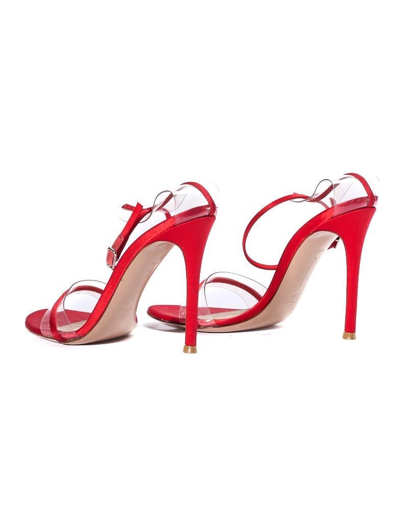 De las mujeres Gianvito Rossi Sandalia String Satén Rojo en venta