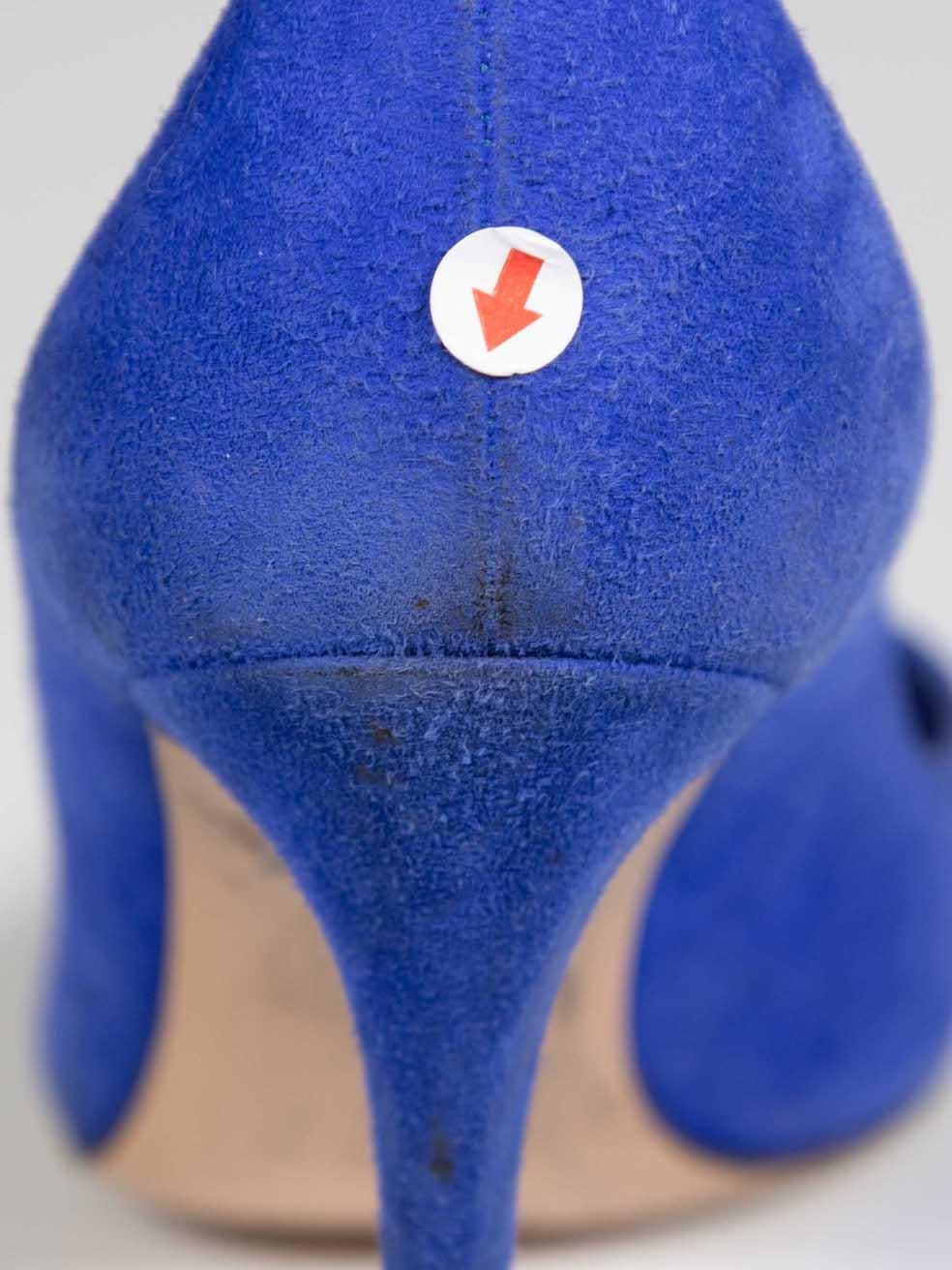 Gianvito Rossi Sapphire Blue Suede Pumps Size IT 36 3