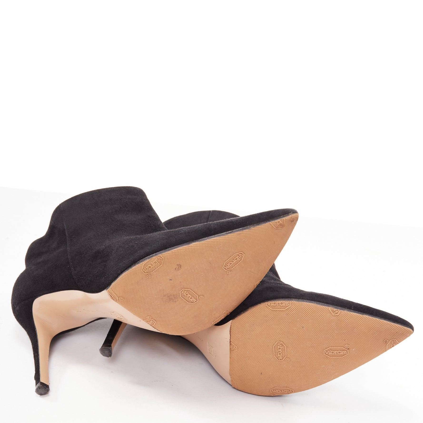 GIANVITO ROSSI Botines Stilo de piel de ante negra con puntera EU37.5 en venta 6