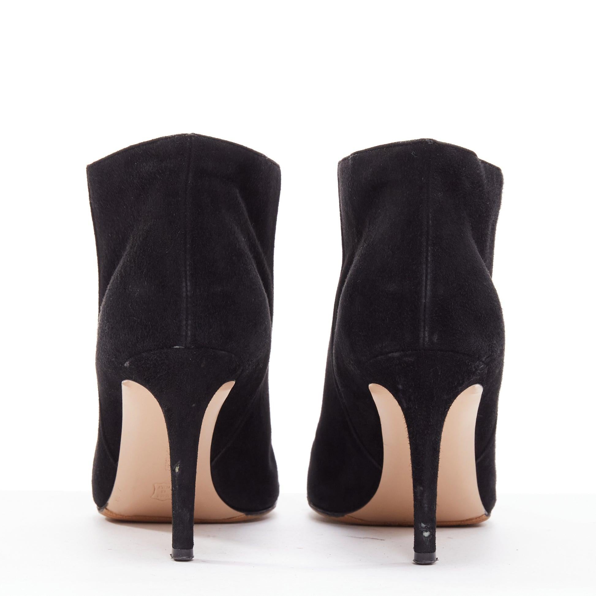De las mujeres GIANVITO ROSSI Botines Stilo de piel de ante negra con puntera EU37.5 en venta