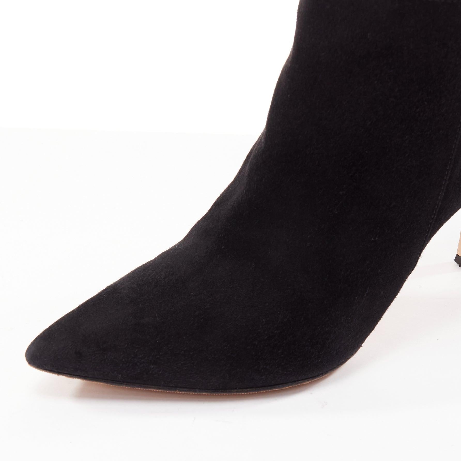 GIANVITO ROSSI Botines Stilo de piel de ante negra con puntera EU37.5 en venta 2