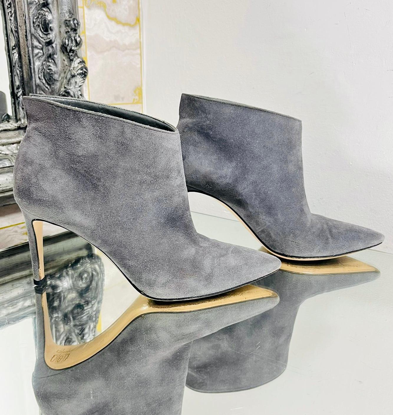 Gianvito Rossi Suede Ankle Boots In Good Condition For Sale In London, GB