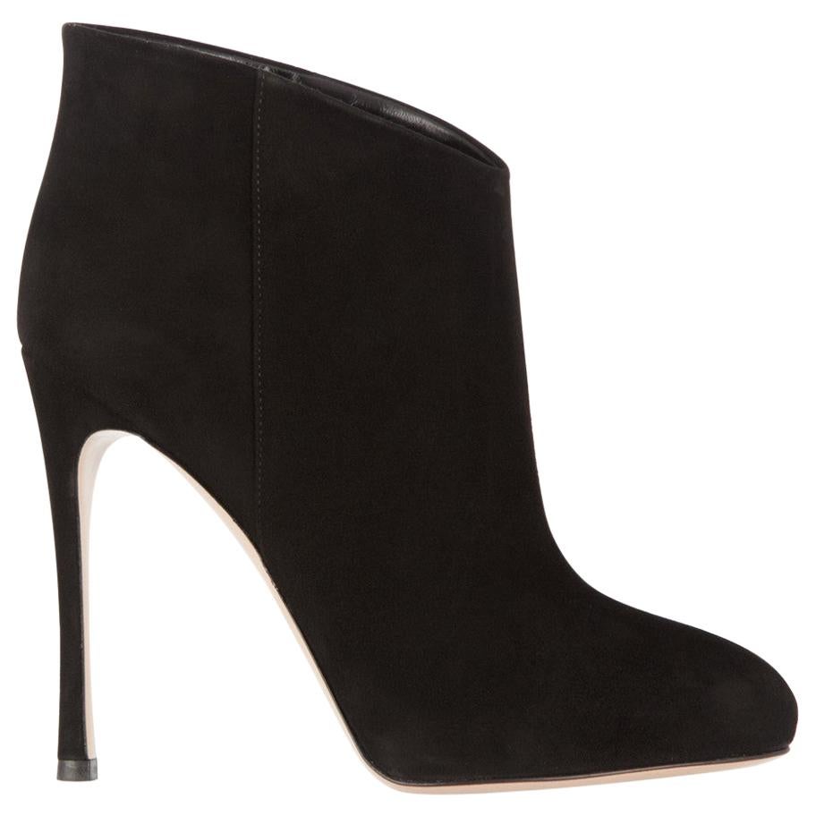 gianvito rossi black suede boots