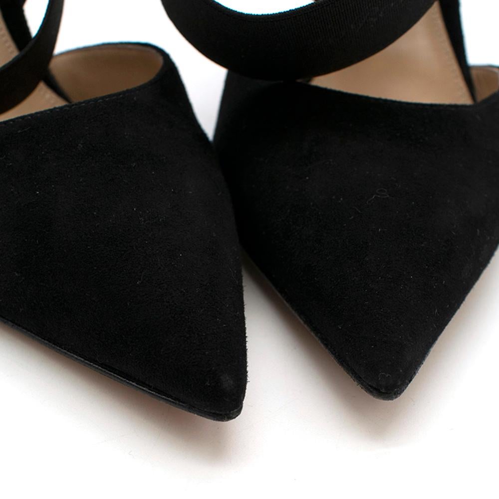 Gianvito Rossi Suede Ankle Wrap Pumps 39.5 In Excellent Condition For Sale In London, GB