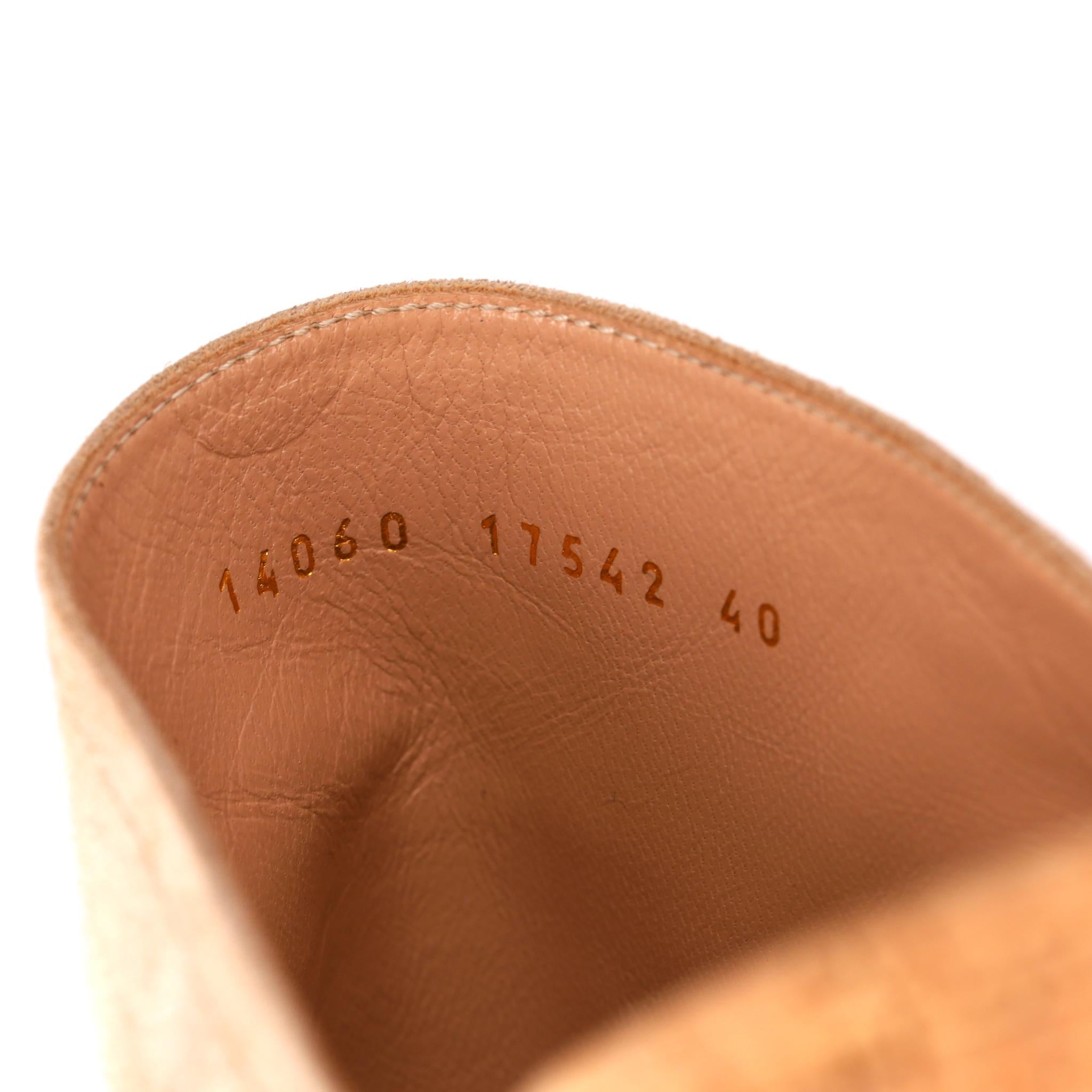 Gianvito Rossi - Mules à talons en liège et en daim en vente 1
