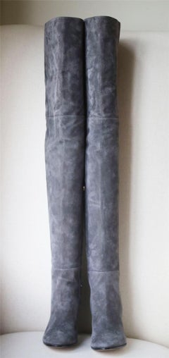 Gianvito Rossi Suede Over-the-Knee Boots