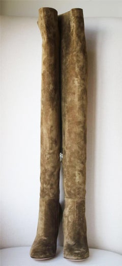 Gianvito Rossi Suede Over-the-Knee Boots