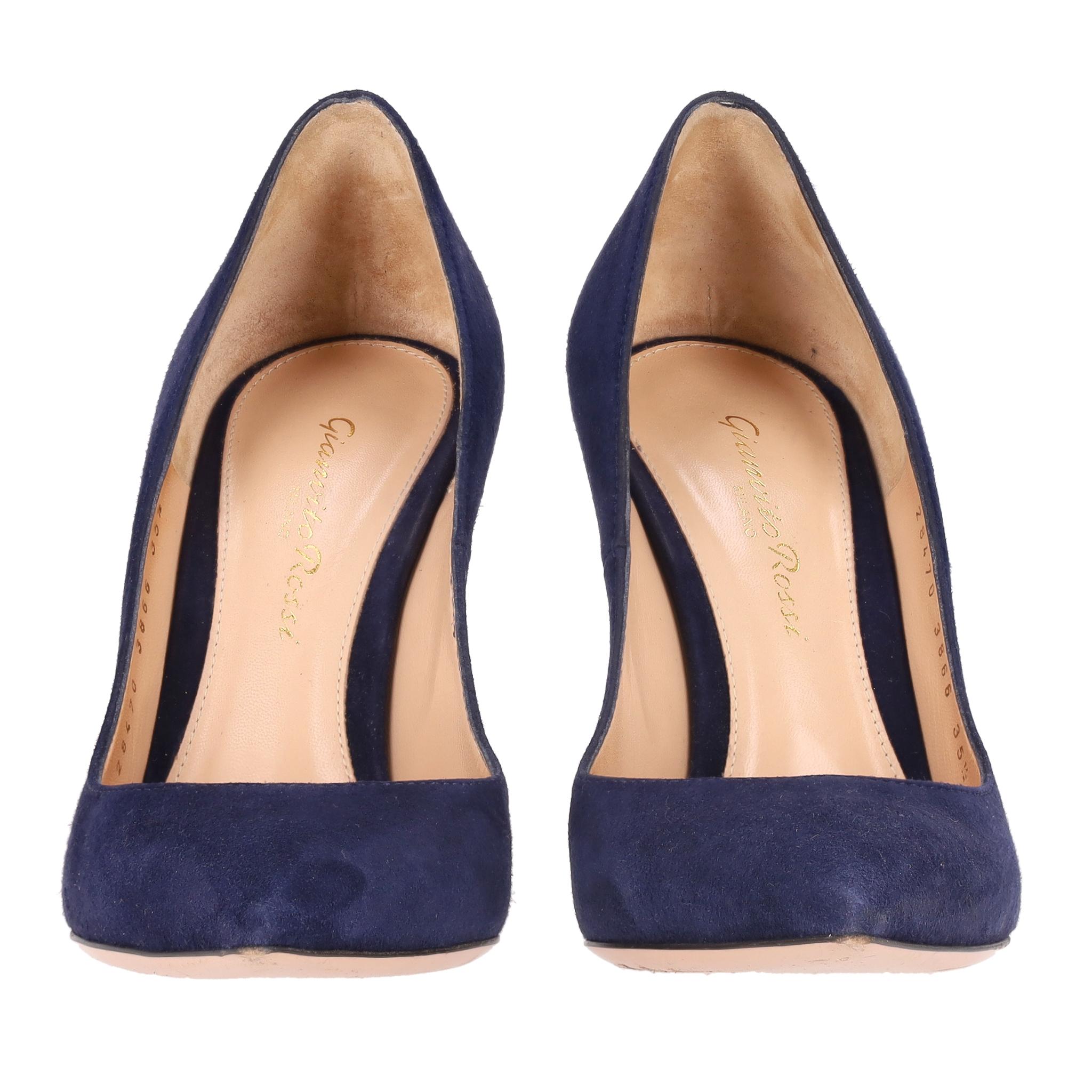 Noir Gianvito Rossi - Escarpins en daim en vente
