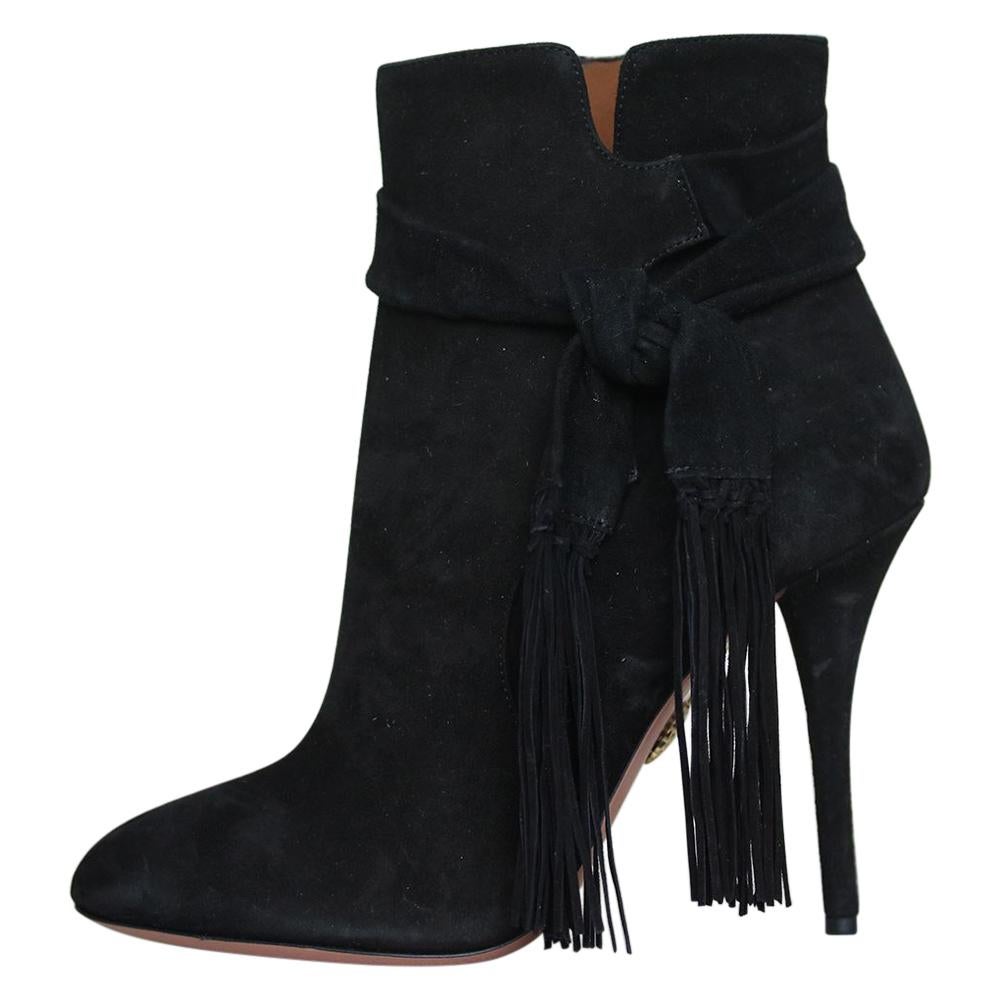 Gianvito Rossi Suede Side-Tie Ankle Boots