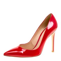 Gianvito Rossi Tabasco Red Patent Leather Pointed Toe Pumps Size 38 Gianvito Rossi Tabasco Red Patent Leather Pointed Toe Pumps Size 38