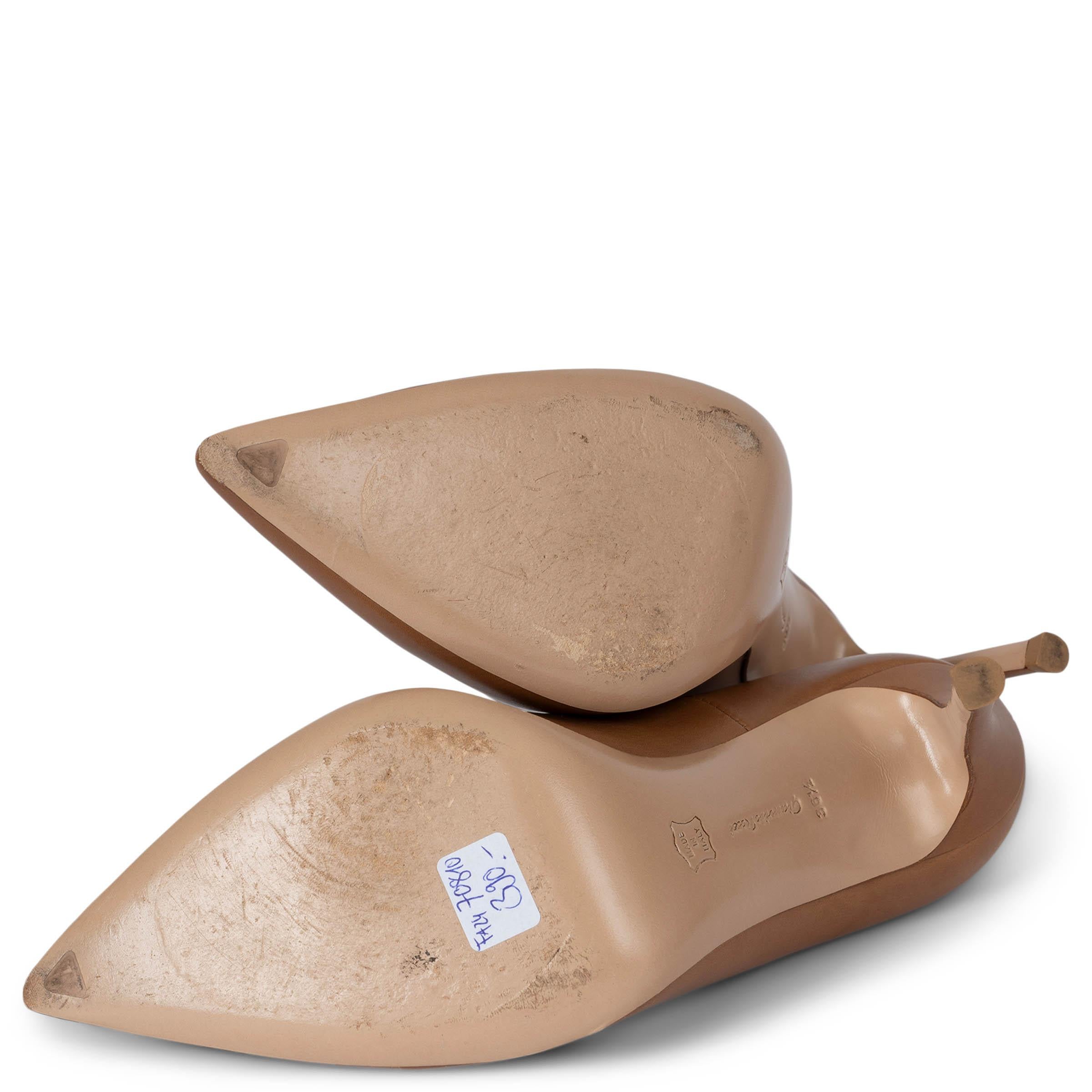 GIANVITO ROSSI cuero marrón GIANVITO 105 PUNTA PUNTA Bombas Zapatos 36.5 en venta 2
