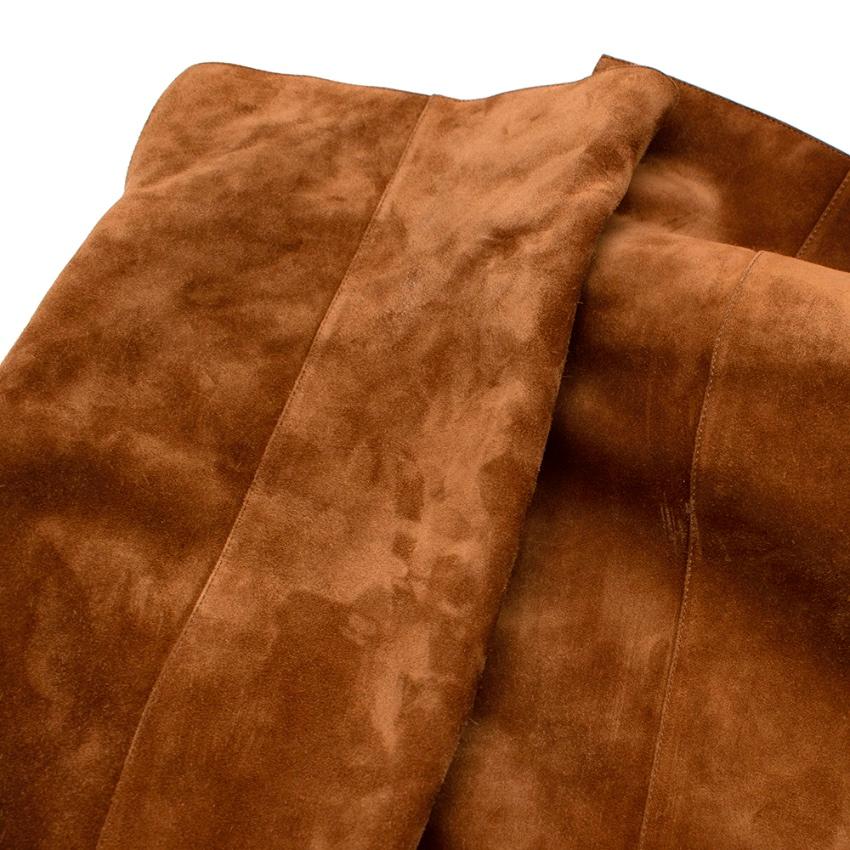 Gianvito Rossi Tan Suede over-the-knee boots - Size 38.5 In Excellent Condition In London, GB