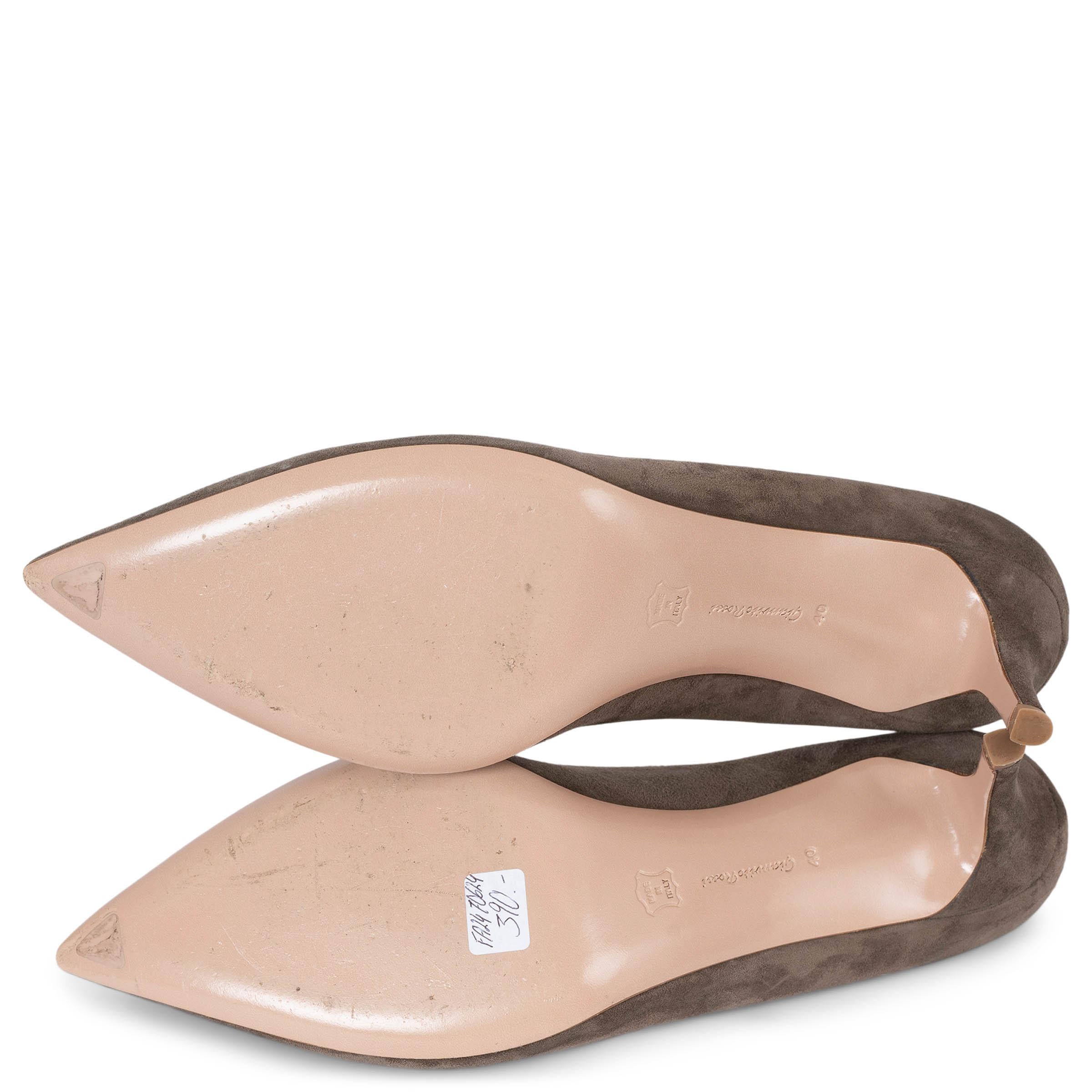 GIANVITO ROSSI taupe suede GIANVITO 70 Pumps Shoes 40 For Sale 2