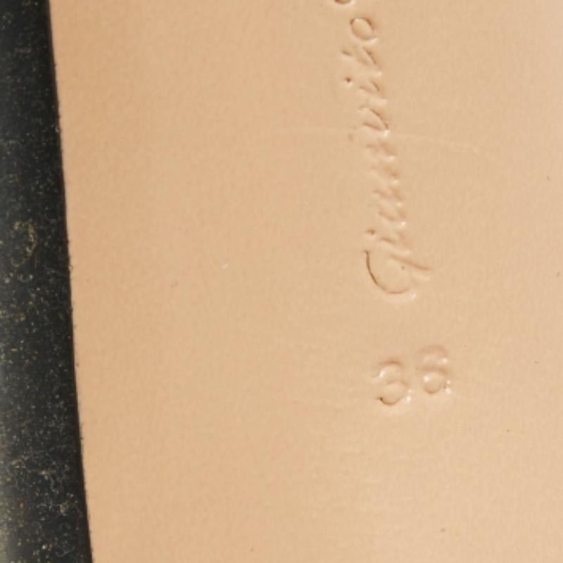 Gianvito Rossi Transparente/Schwarze PVC- und Leder-Plexi-Pumps aus Leder Größe 36 im Angebot 4