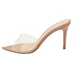 Gianvito Rossi - Sandales à glissière Elle en PVC transparent, taille 38.5