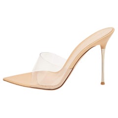 Gianvito Rossi Transparent PVC Elle Slide Sandals Size 41