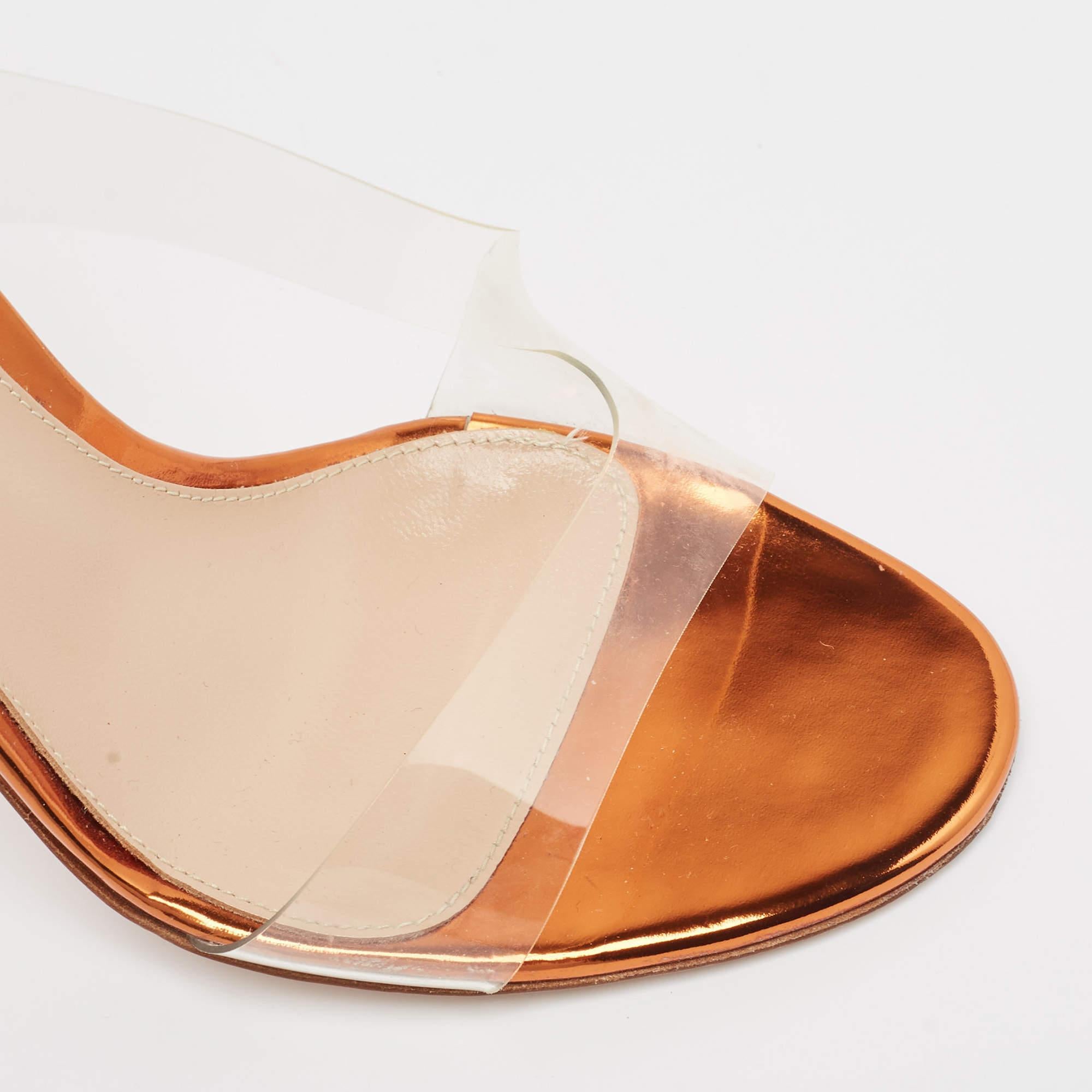 Gianvito Rossi Transparent PVC Metropolis Sandals Size 37 For Sale 1