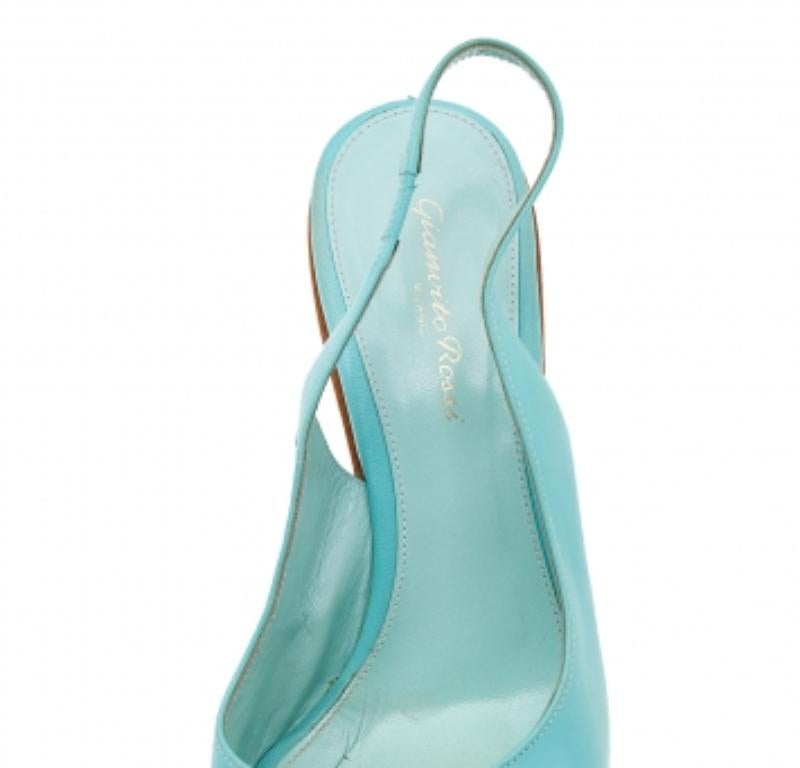Gianvito Rossi Sandales compensées à plateforme turquoise taille 38,5 Pour femmes en vente