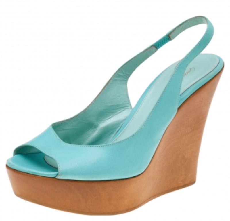 Gianvito Rossi Sandales compensées à plateforme turquoise taille 38,5 en vente 1