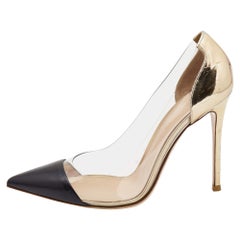 Gianvito Rossi escarpins bicolores en cuir et plexi PVC taille 40
