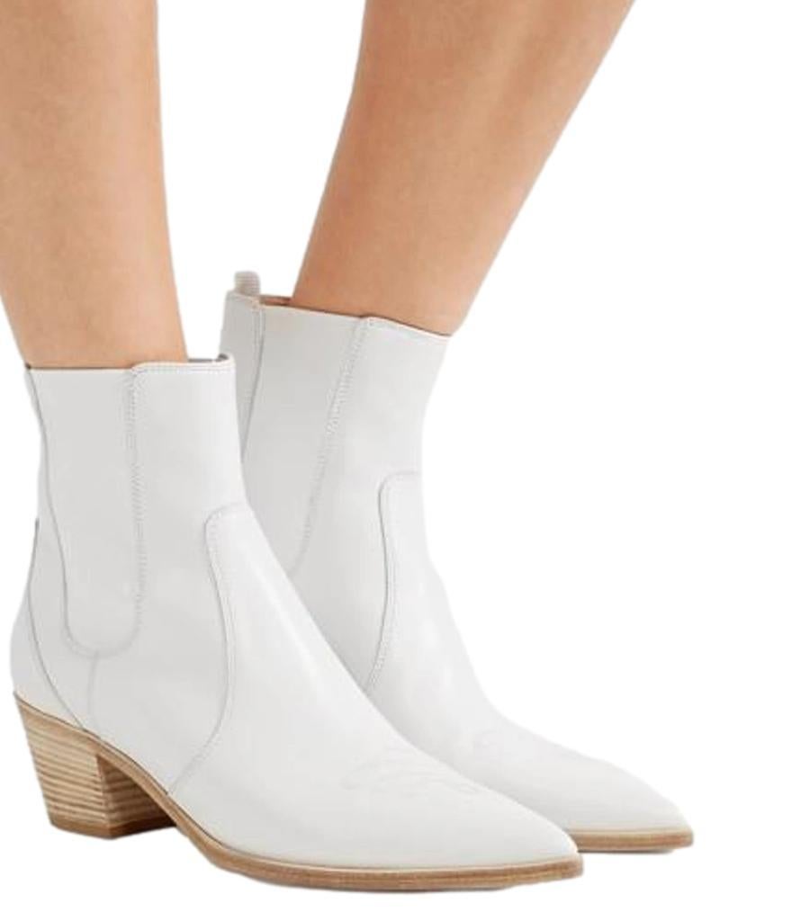 Gianvito Rossi Western Style Leather Ankle Boots For Sale 3
