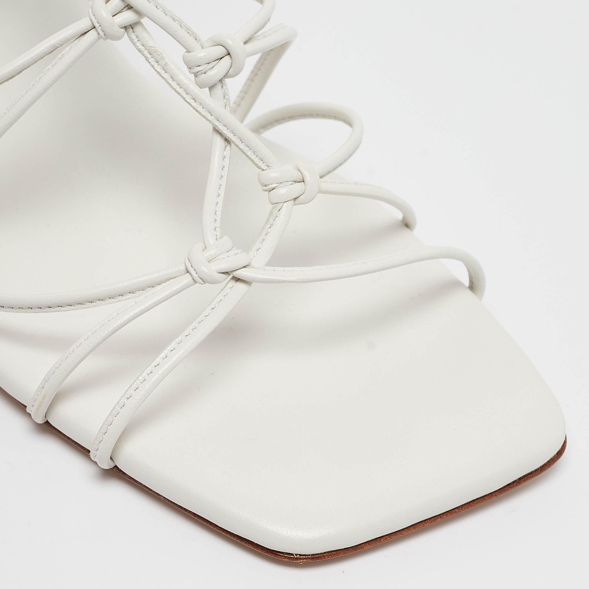 Gianvito Rossi Sandalias Minas Piel Blanca Talla 40.5 en venta 2