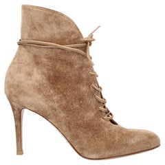 Gianvito Rossi Women Ankle boots Beige Leather EU 36.5